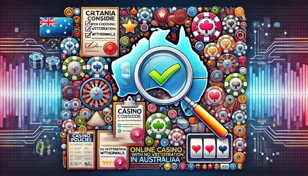 Criteria to Consider When Choosing an Online Casino with No Verification Withdrawals in Australia