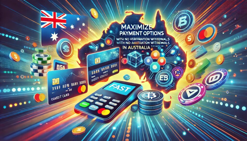 Maximize Payment Options for Deposits and Withdrawals at Online Casinos with No Verification Withdrawals in Australia