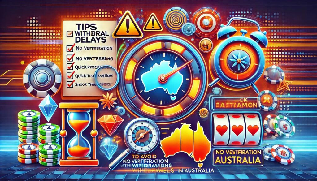 Tips to Avoid Withdrawal Delays at Online Casinos with No Verification Withdrawals in Australia